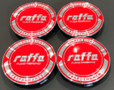 RAFFA WHEELS - Nabendeckel Aluminium ROT (RF-01, RF-02, RF-03, RF-04)